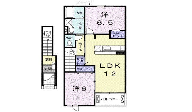 エテルノA(2LDK/2階)の間取り写真