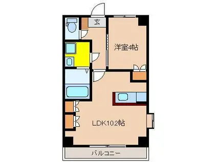 セ・ラ・ヴィ神宮(1LDK/2階)の間取り写真