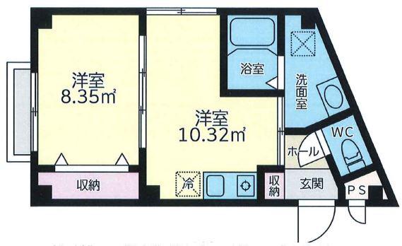 アート・フル野口(1LDK/2階)の間取り写真
