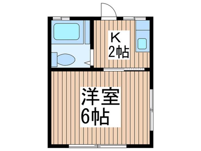 前田コーポ(1K/2階)の間取り写真