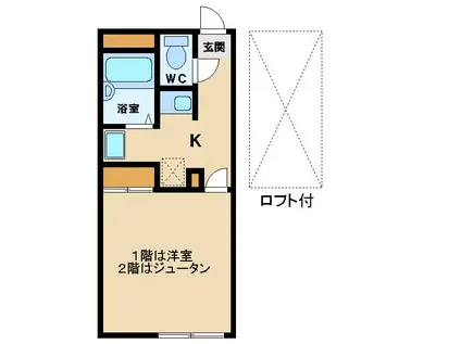 レオパレスウエストリバーII(1K/3階)の間取り写真