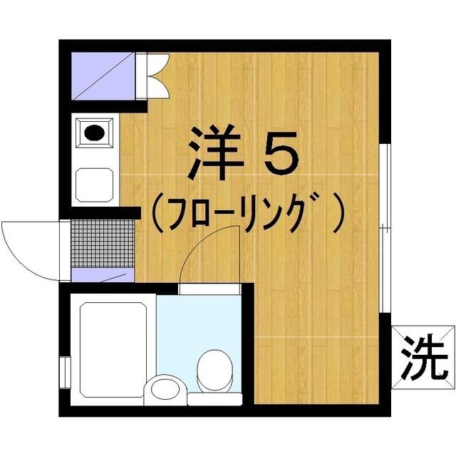 パティオ・HAGI(ワンルーム/1階)の間取り写真