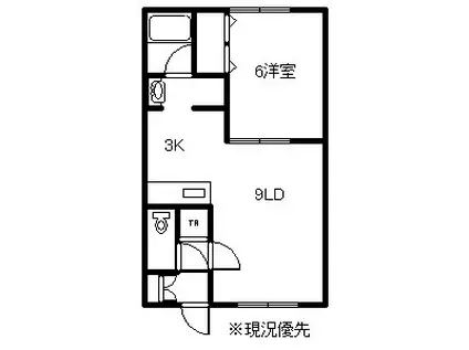 ハウジング開発ビル1-3(1LDK/2階)の間取り写真