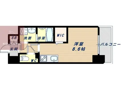 SHINING江坂離宮(ワンルーム/5階)の間取り写真