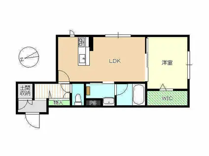 EL CAMINO(1LDK/1階)の間取り写真