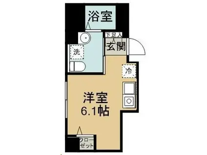 HOUSE268(ワンルーム/4階)の間取り写真