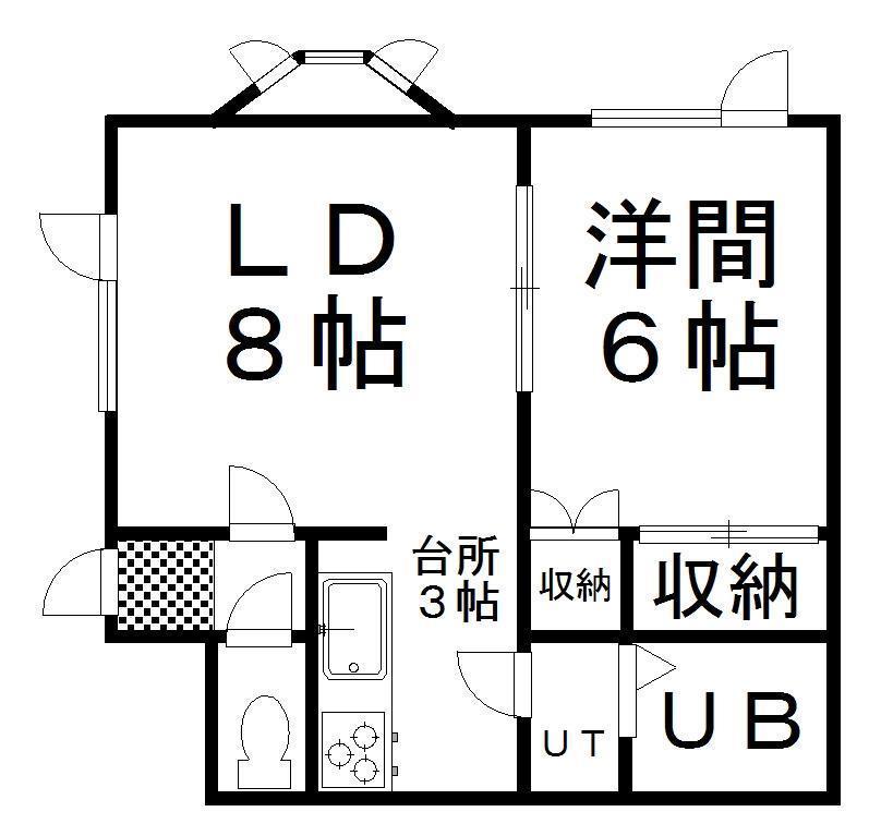 クオリティハウスM(1LDK/3階)の間取り写真