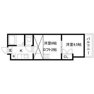 ソラーナ柴田(2K/2階)の間取り写真