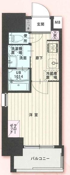 MARK AVENUE TOWER 久留米 NO99(1K/3階)の間取り写真