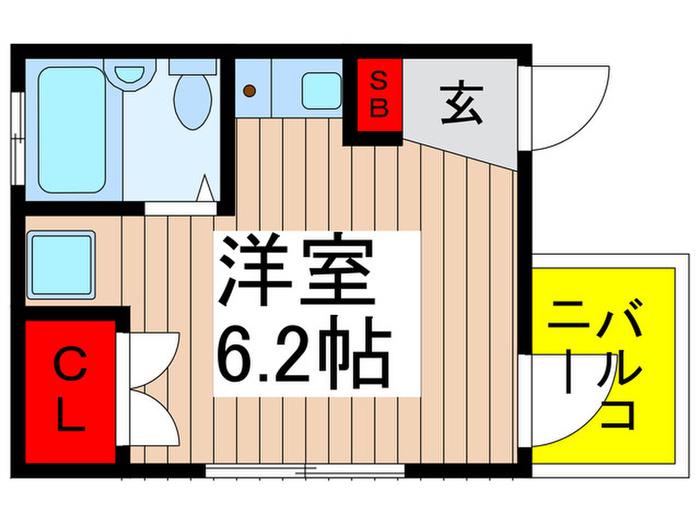 サイドプレイス清瀬(ワンルーム/2階)の間取り写真