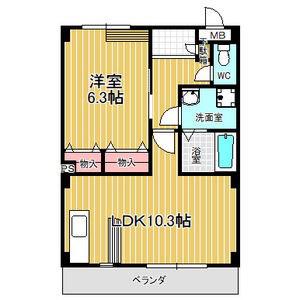 パークガーデン西神の倉II(1LDK/1階)の間取り写真