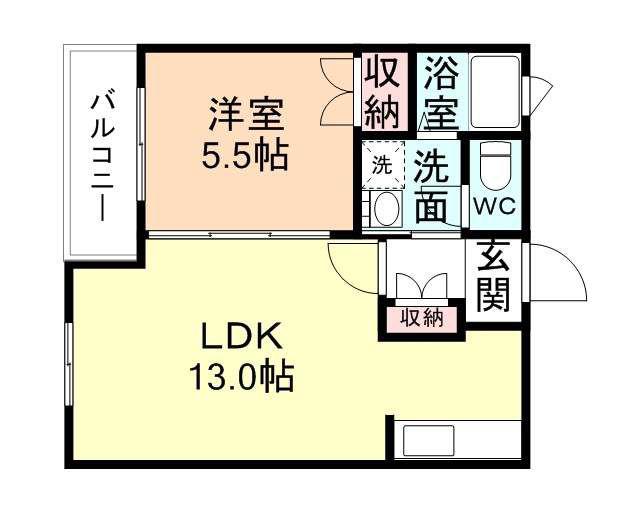 ハートフルタウンAI(1LDK/3階)の間取り写真
