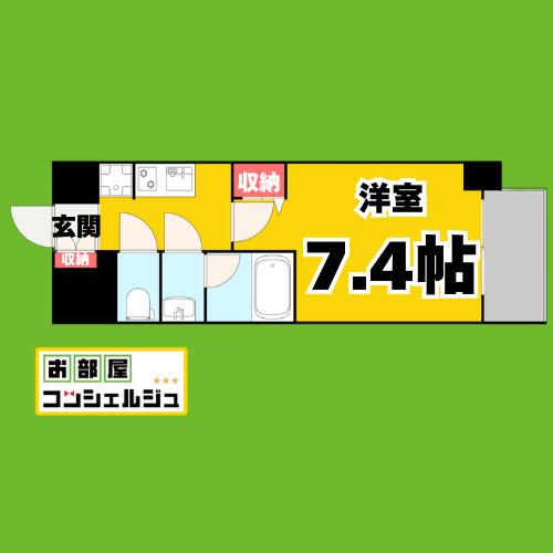 BPRレジデンス丸の内(1K/9階)の間取り写真
