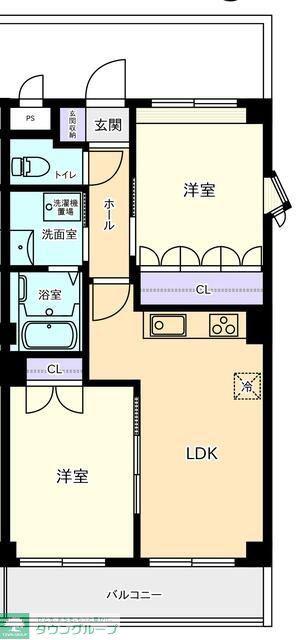 メゾン・アラモード(2LDK/2階)の間取り写真