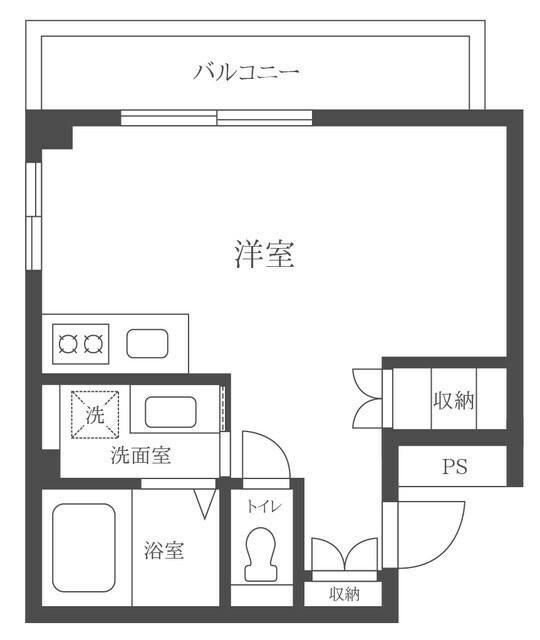 貸マンション 墨田区墨田3丁目(ワンルーム/3階)の間取り写真