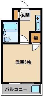 シルフィード西川口II(1K/6階)の間取り写真