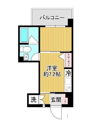 アプレパークス百合ヶ丘(1K/3階)の間取り写真