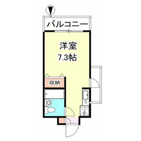 新城ロイヤルプラザ(1K/4階)の間取り写真