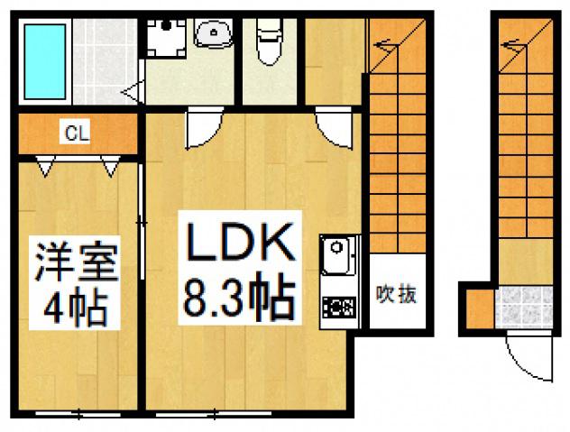 ファーストステージ(1LDK/2階)の間取り写真