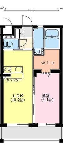 エステート早水(1LDK/2階)の間取り写真