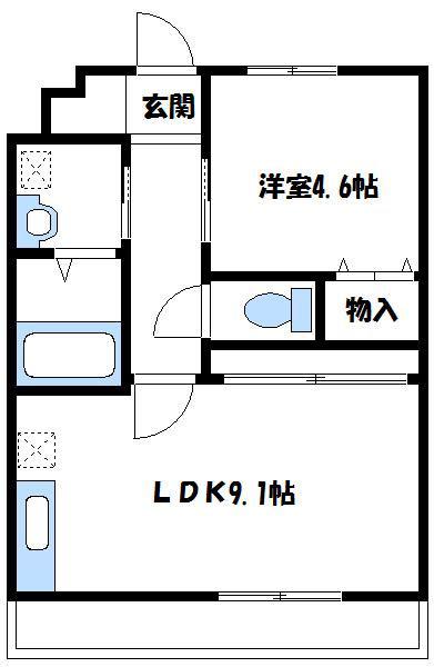 メゾンクレール(1LDK/3階)の間取り写真
