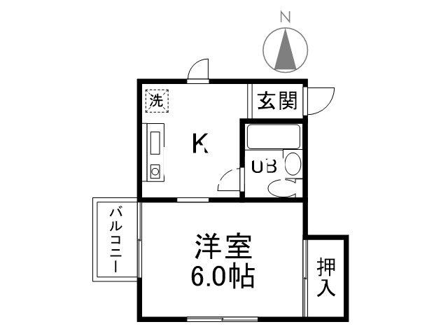アクティブライフ(1K/3階)の間取り写真
