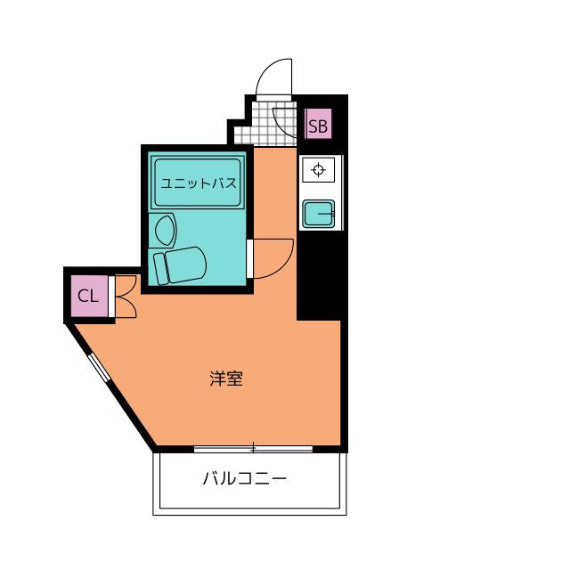 TOP・原木中山第3(ワンルーム/3階)の間取り写真