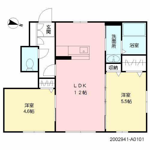 べラ・ルーチェ和II(2LDK/1階)の間取り写真