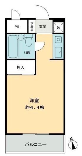 メゾンド西宝町(ワンルーム/2階)の間取り写真
