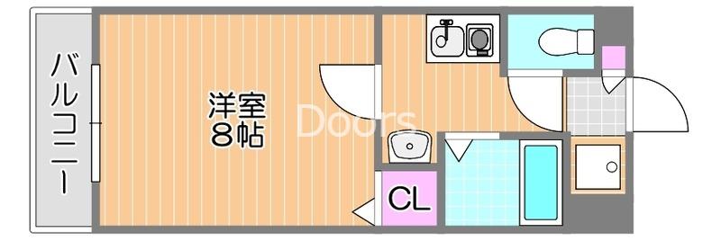 メゾンあけぼの(1K/2階)の間取り写真