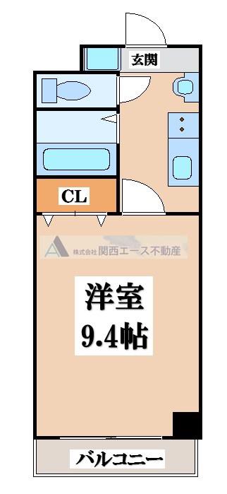 GRACE COURT(1K/3階)の間取り写真