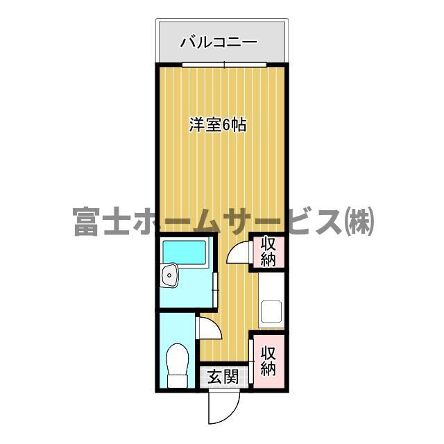 シャルマンフジ住吉壱番館(1K/3階)の間取り写真
