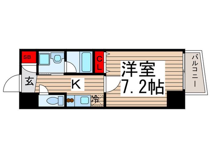 KSコート(1K/4階)の間取り写真