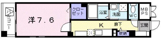ディア・クルー(1K/3階)の間取り写真