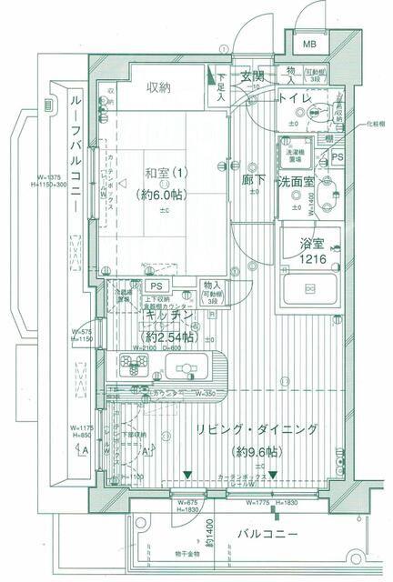 パークサイド・リックス中延(1LDK/10階)の間取り写真
