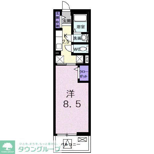 エンドレスハイム(1K/3階)の間取り写真