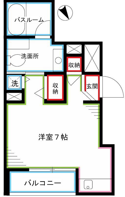 APT-6321(ワンルーム/4階)の間取り写真