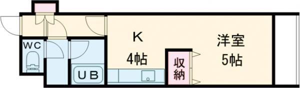 ライオンズマンション函館湯川第3(1K/9階)の間取り写真