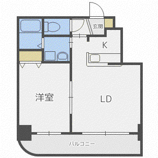 METRO SIDE(1LDK/7階)の間取り写真
