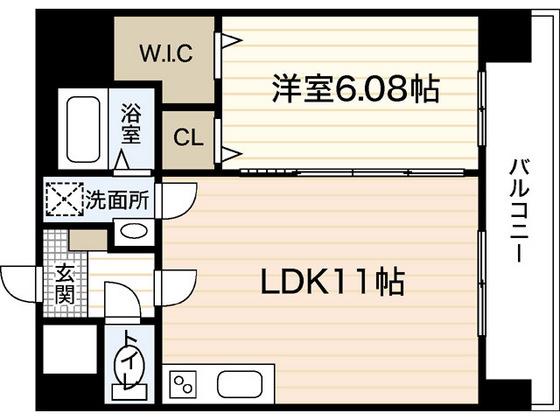 KATAYAMA BLDG 26(1LDK/12階)の間取り写真