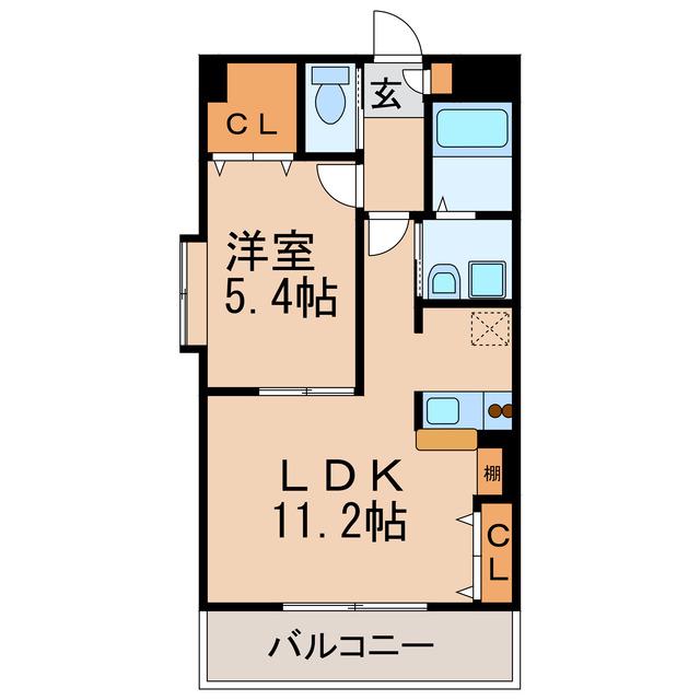 JR中央本線 神領駅 徒歩28分 3階建 築20年(1LDK/2階)の間取り写真