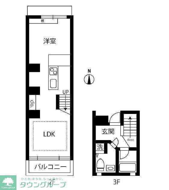 シュヴァルミニョン(1LDK/3階)の間取り写真
