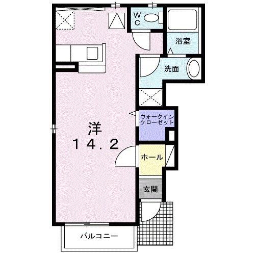 ラスターポイントPARTIII(ワンルーム/1階)の間取り写真