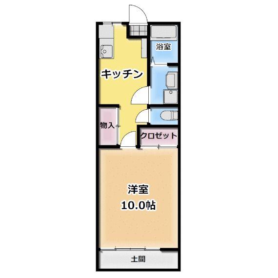 メゾン石川II(1K/1階)の間取り写真