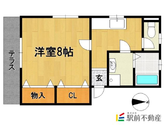 Iメゾン(1K/2階)の間取り写真