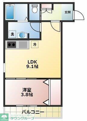 アニーサ.ケー(1LDK/3階)の間取り写真