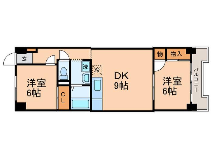 グリーンパレス小泉(2DK/3階)の間取り写真