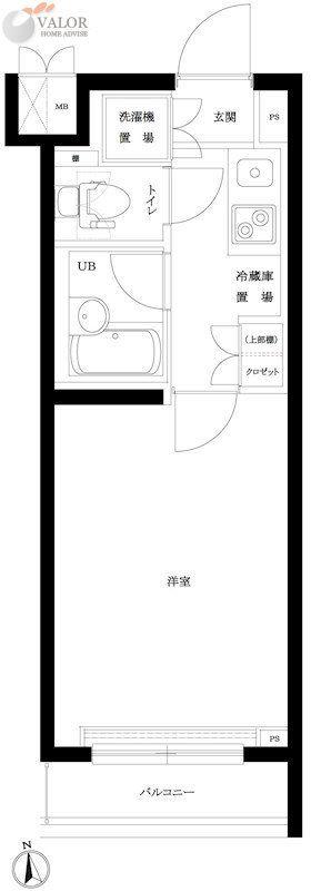 ルーブル大森七番館(1K/2階)の間取り写真