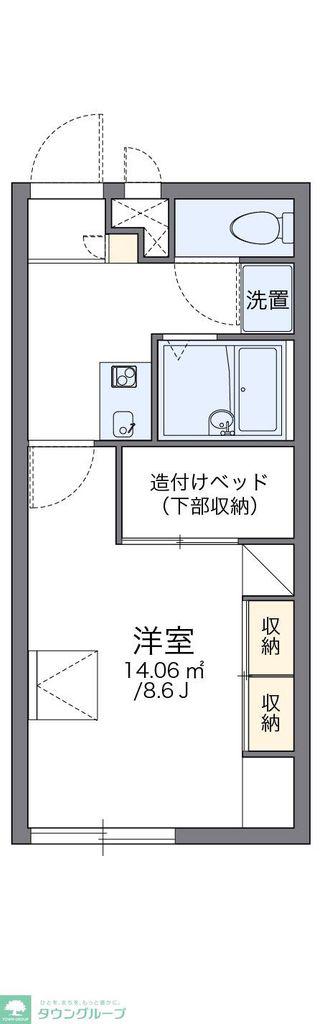 レオパレスコンフォートフカヤ(1K/2階)の間取り写真