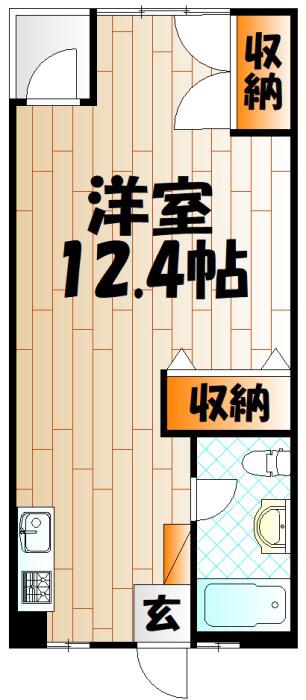 第12小倉三萩野IR BLD(ワンルーム/6階)の間取り写真
